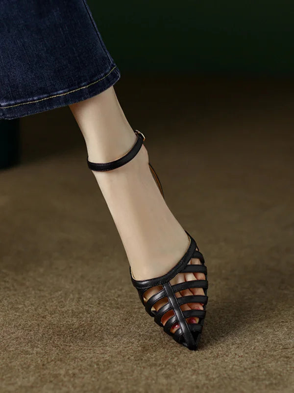 ELEGANT STRIDE POINTED-TOE SANDALS
