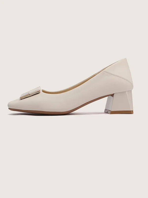ELEGANT SQUARE MID HEELS